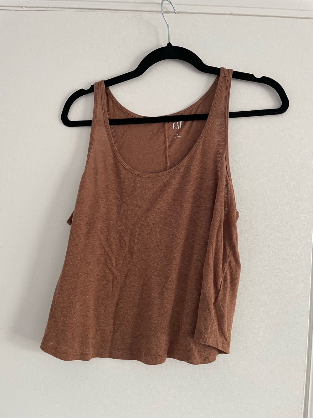 GAP Women's Rust Brown Linen Tank Top